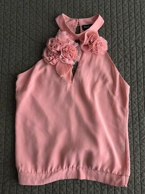 Bebe — Vintage High Neck Keyhole Tank